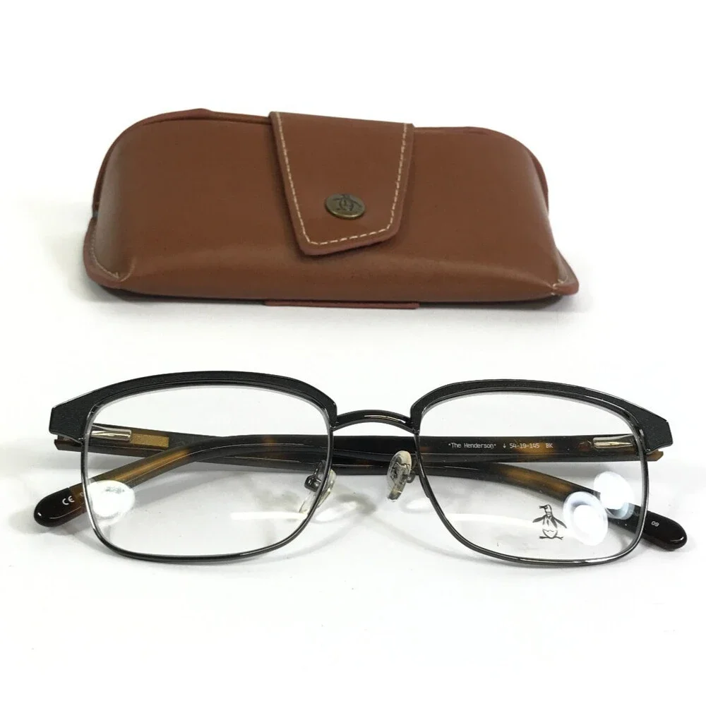 Penguin Eyeglasses Frames The Henderson BK Black Tortoise Rectangle 54-19-145